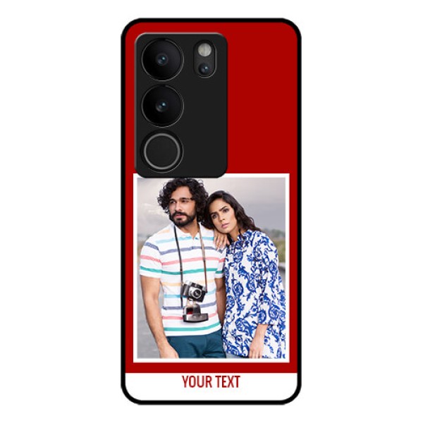 Vivo V29 Pro 5G Custom Glass Phone Case - Red Color Design