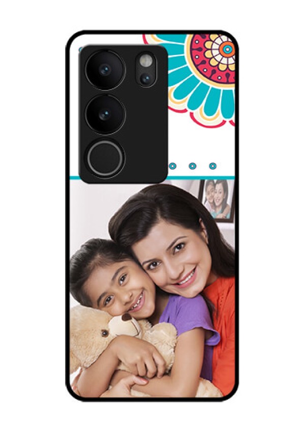 Vivo V29 Pro 5G Custom Glass Phone Case - Flower Design