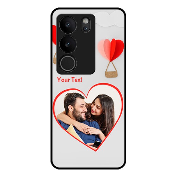 Vivo V29 Pro 5G Custom Glass Phone Case - Parachute Love Design Vivo V29 Pro 5G Custom Glass Phone Case - Parachute Love Design