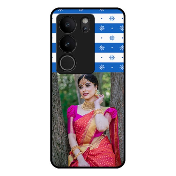 Vivo V29 Pro 5G Custom Glass Phone Case - Snow Pattern Design