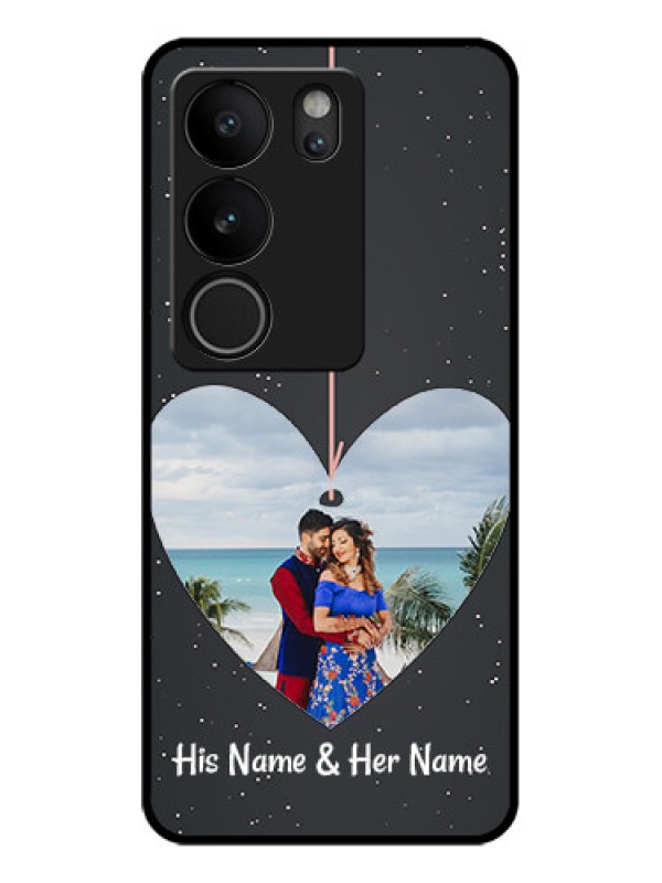 Custom Vivo V29 Pro 5G Custom Glass Phone Case - Hanging Heart Design