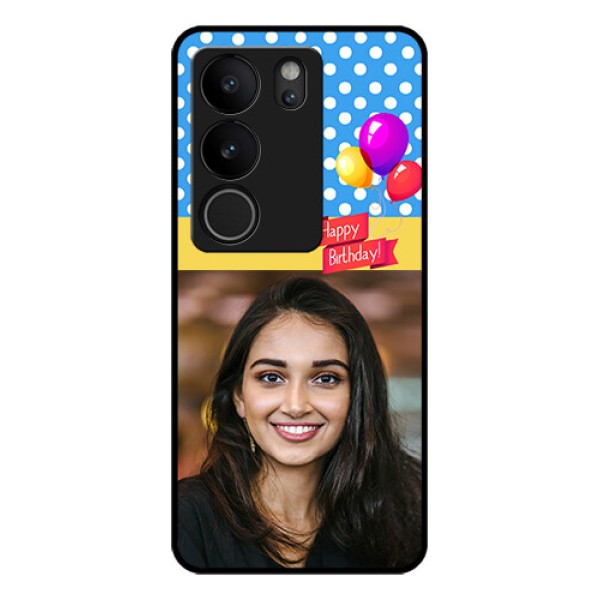 Vivo V29 Pro 5G Custom Glass Phone Case - Happy Birthday Design