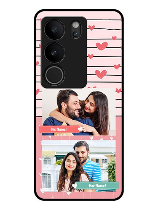Custom Vivo V29 Pro 5G Custom Glass Phone Case - Photo With Heart Design