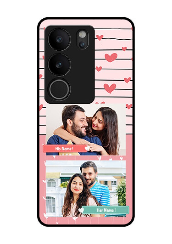 Vivo V29 Pro 5G Custom Glass Phone Case - Photo With Heart Design