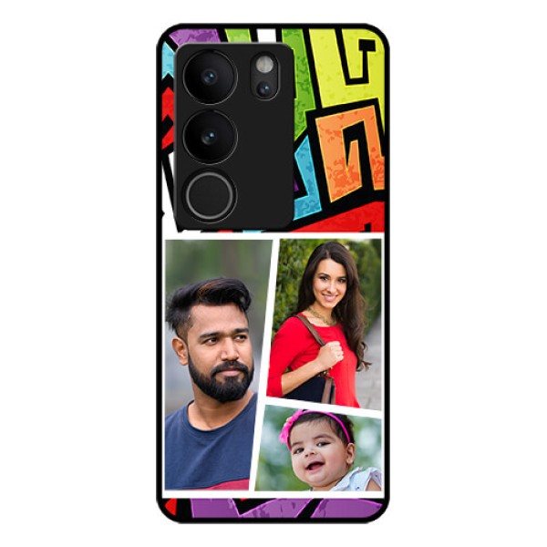 Vivo V29 Pro 5G Custom Glass Phone Case - Graffiti Pattern Design