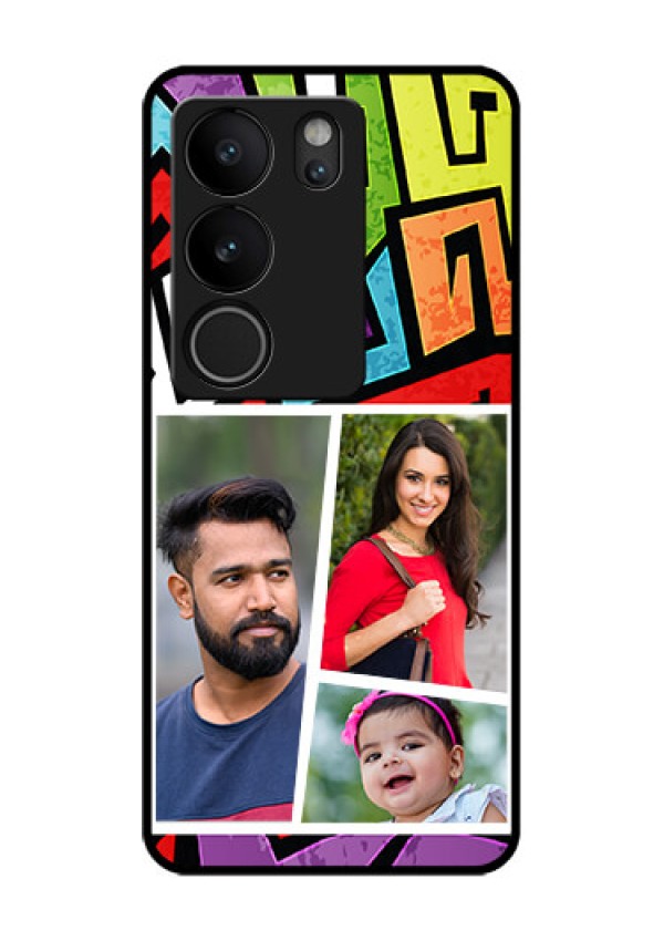 Vivo V29 Pro 5G Custom Glass Phone Case - Graffiti Pattern Design