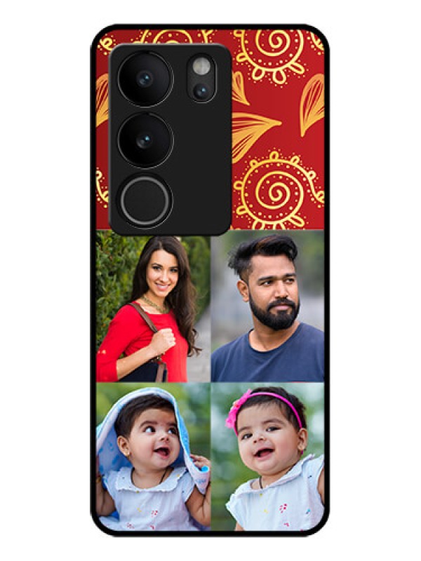 Custom Vivo V29 Pro 5G Custom Glass Phone Case - 4 Image Traditional Design