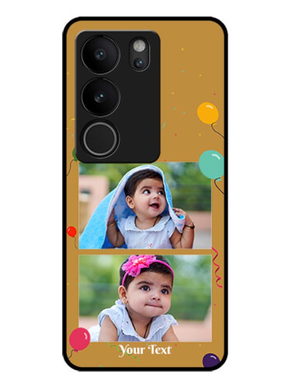 Custom Vivo V29 Pro 5G Custom Glass Phone Case - Image Holder With Birthday Celebrations Design