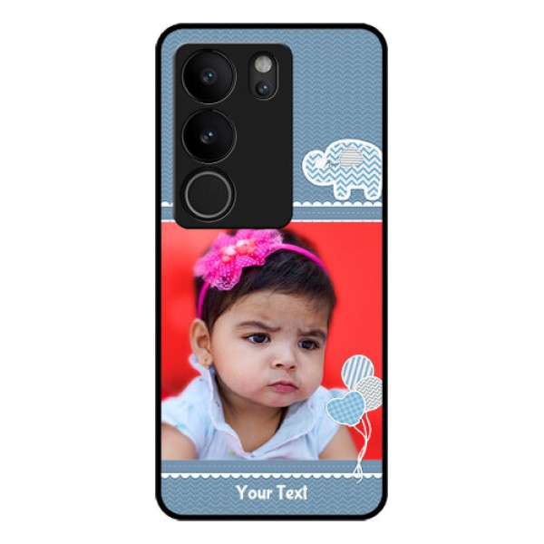 Vivo V29 Pro 5G Custom Glass Phone Case - With Kids Pattern Design