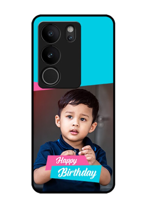 Vivo V29 Pro 5G Custom Glass Phone Case - Image Holder With 2 Color Design