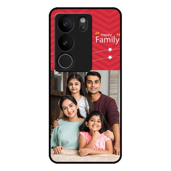 Vivo V29 Pro 5G Custom Glass Phone Case - Happy Family Design