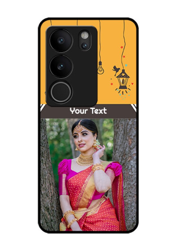 Vivo V29 Pro 5G Custom Glass Phone Case - With Family Picture And Icons