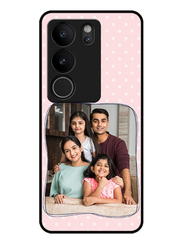 Custom Vivo V29 Pro 5G Custom Glass Phone Case - Family With Dots Design