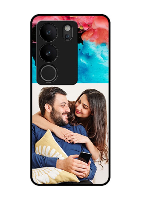 Vivo V29 Pro 5G Custom Glass Phone Case - Quote With Acrylic Painting Design