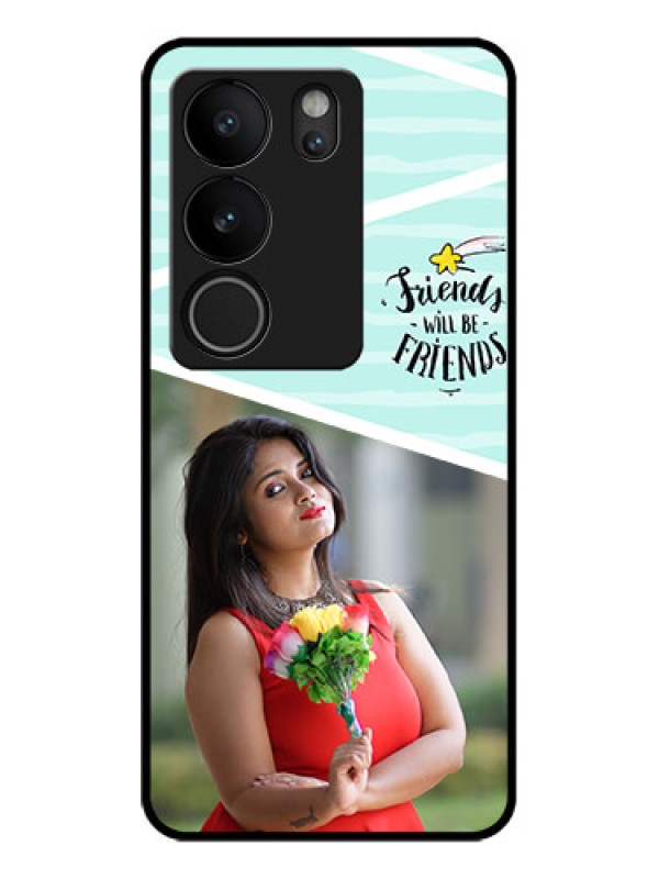 Custom Vivo V29 Pro 5G Custom Glass Phone Case - Friends Picture Icon Design