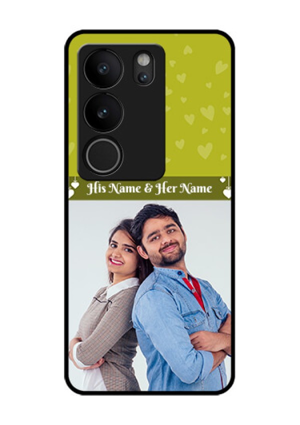 Vivo V29 Pro 5G Custom Glass Phone Case - You & Me Heart Design