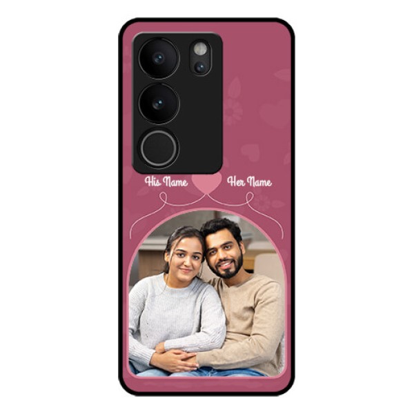 Vivo V29 Pro 5G Custom Glass Phone Case - Love Floral Design