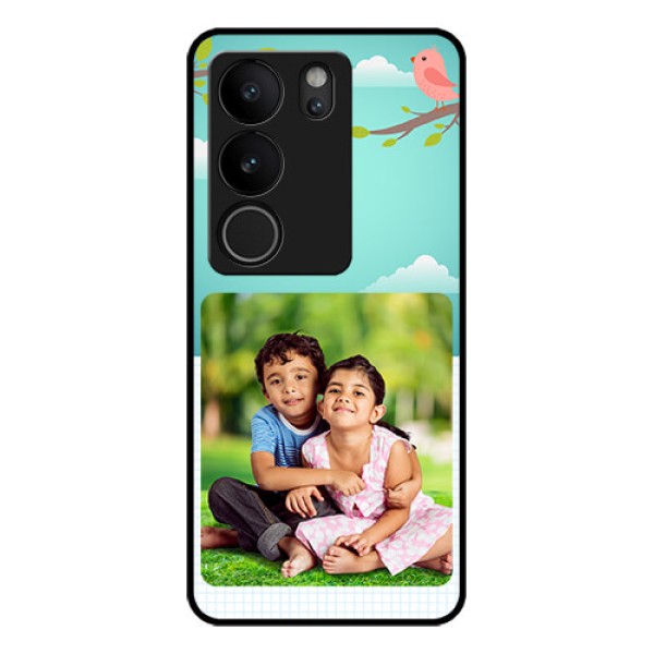 Vivo V29 Pro 5G Custom Glass Phone Case - Doodle Love Design