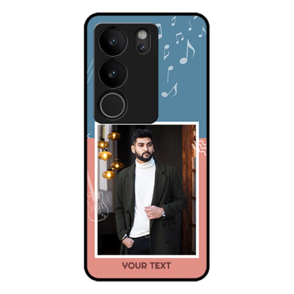 Vivo V29 Pro 5G Custom Glass Phone Case - With Color Musical Note Design Vivo V29 Pro 5G Custom Glass Phone Case - With Color Musical Note Design