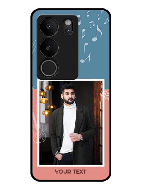 Custom Vivo V29 Pro 5G Custom Glass Phone Case - With Color Musical Note Design