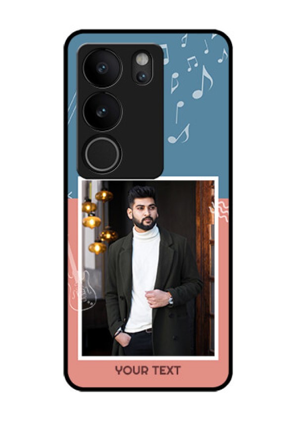 Vivo V29 Pro 5G Custom Glass Phone Case - With Color Musical Note Design