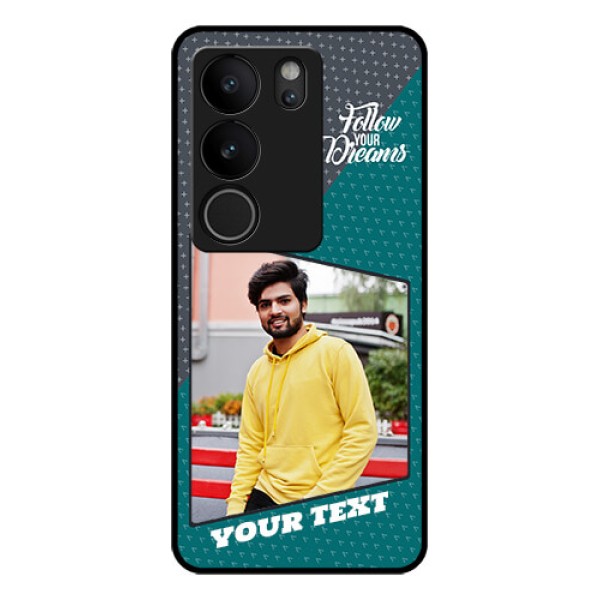 Vivo V29 Pro 5G Custom Glass Phone Case - Background Pattern Design With Quote Vivo V29 Pro 5G Custom Glass Phone Case - Background Pattern Design With Quote