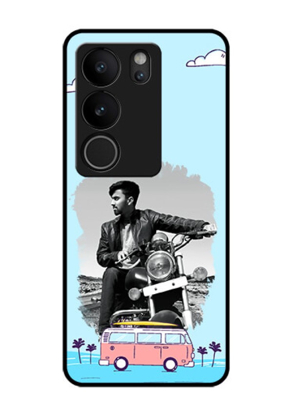 Vivo V29 Pro 5G Custom Glass Phone Case - Travel & Adventure Design