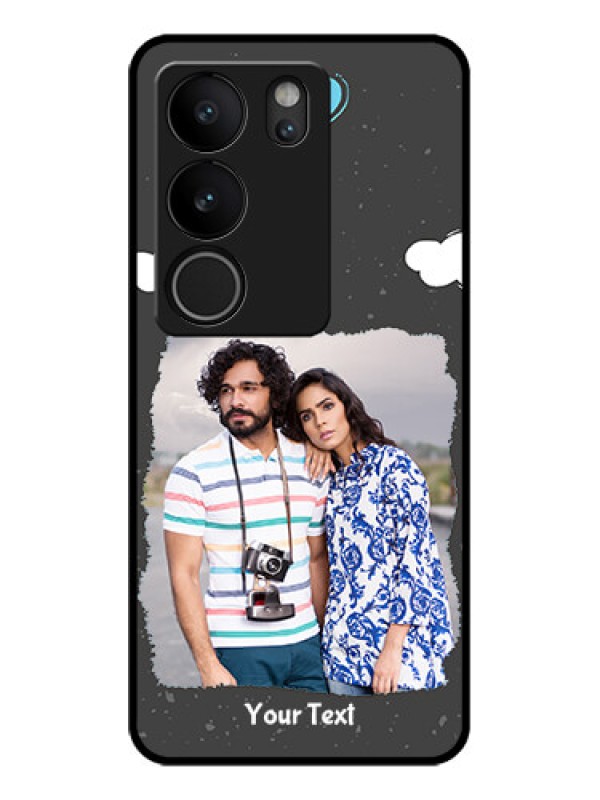 Custom Vivo V29 Pro 5G Custom Glass Phone Case - Splashes With Love Doodles Design