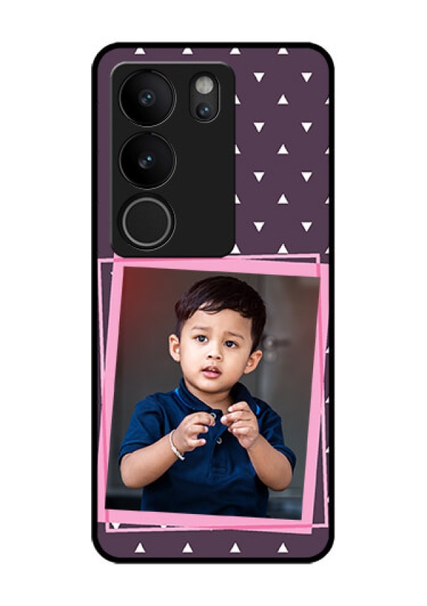 Vivo V29 Pro 5G Custom Glass Phone Case - Triangle Pattern Dotted Design