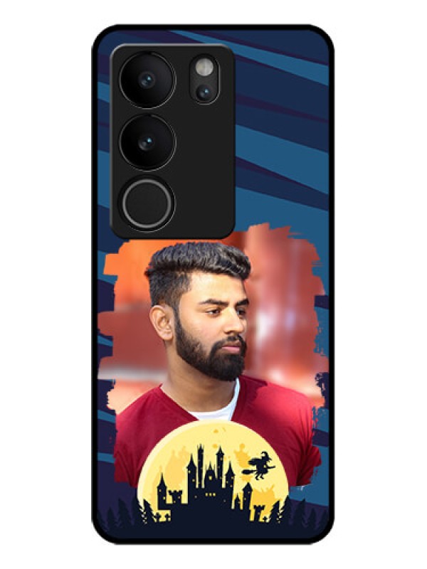 Custom Vivo V29 Pro 5G Custom Glass Phone Case - Halloween Witch Design