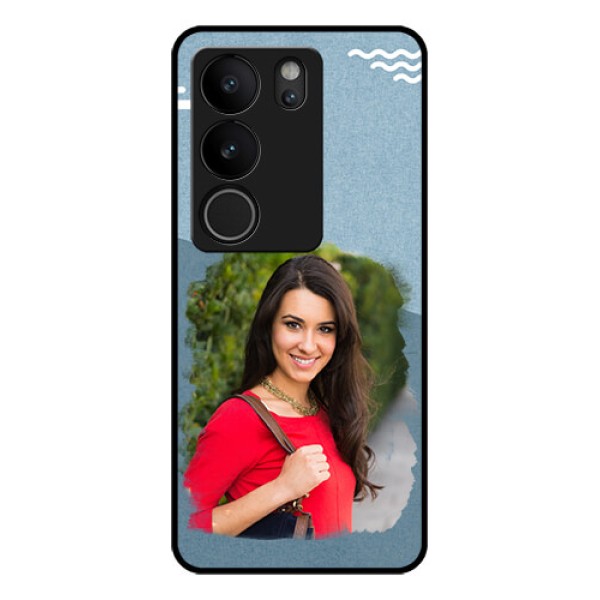 Vivo V29 Pro 5G Custom Glass Phone Case - Grunge Line Art Design Vivo V29 Pro 5G Custom Glass Phone Case - Grunge Line Art Design