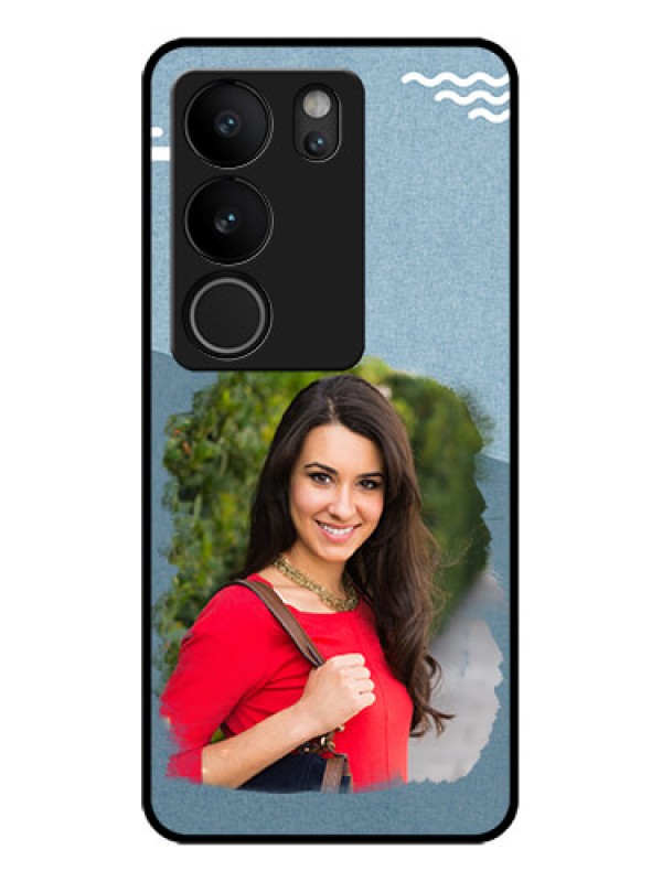Custom Vivo V29 Pro 5G Custom Glass Phone Case - Grunge Line Art Design