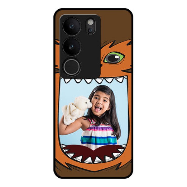 Vivo V29 Pro 5G Custom Glass Phone Case - Owl Monster Back Case Design Vivo V29 Pro 5G Custom Glass Phone Case - Owl Monster Back Case Design