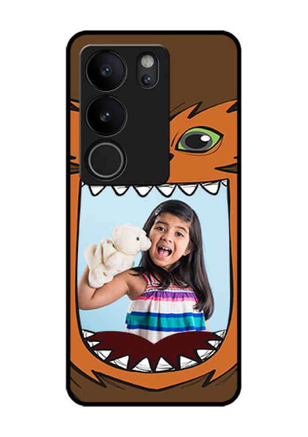 Vivo V29 Pro 5G Custom Glass Phone Case - Owl Monster Back Case Design