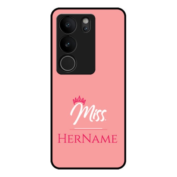 Vivo V29 Pro 5G Custom Glass Phone Case - Mrs With Name Design