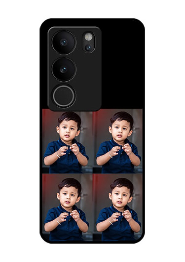 Vivo V29 Pro 5G Custom Glass Phone Case - 4 Image Holder Design