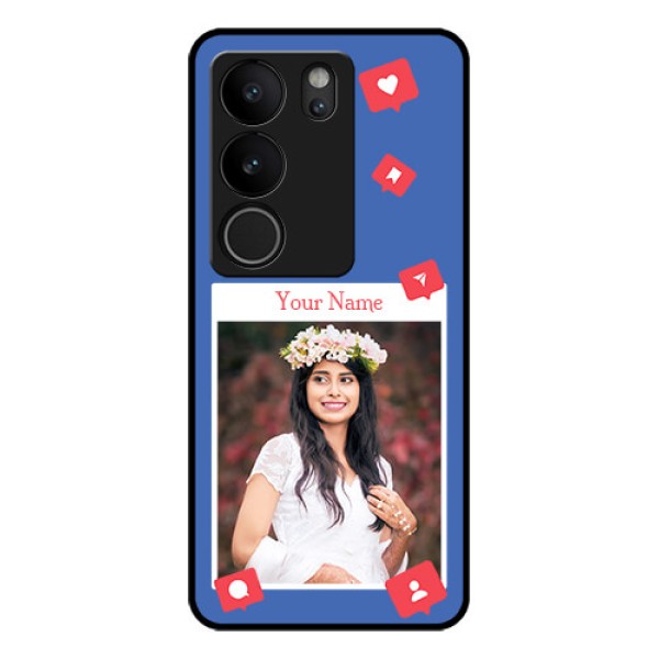 Vivo V29 Pro 5G Custom Glass Phone Case - Like Share And Comment Design Vivo V29 Pro 5G Custom Glass Phone Case - Like Share And Comment Design