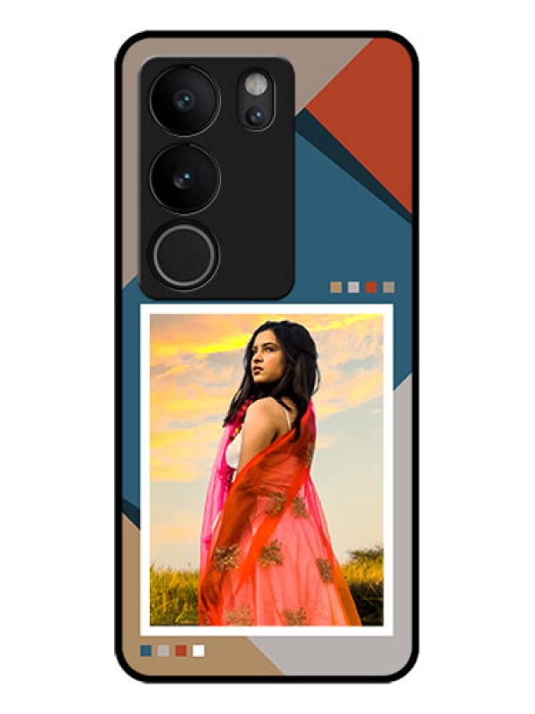 Custom Vivo V29 Pro 5G Custom Glass Phone Case - Retro Color Pallet Design