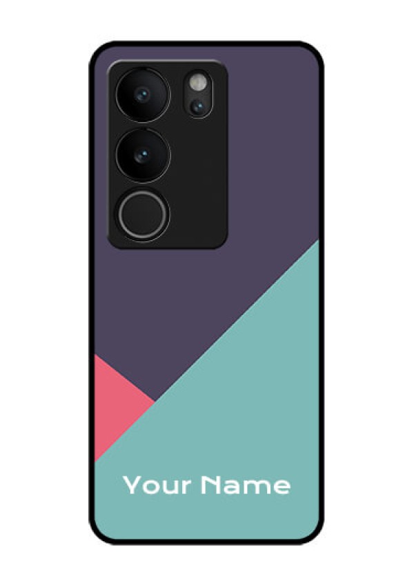 Vivo V29 Pro 5G Custom Glass Phone Case - Tri Color Abstract Design