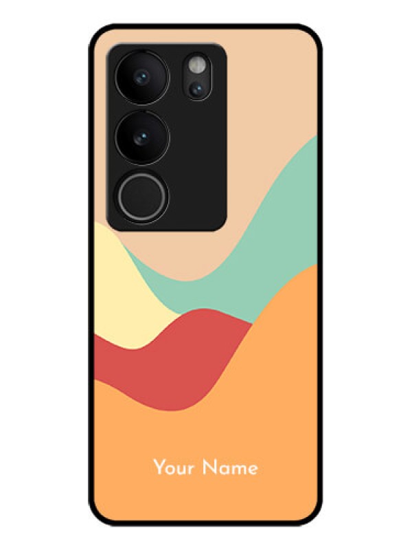 Custom Vivo V29 Pro 5G Custom Glass Phone Case - Ocean Waves Multi - Colour Design