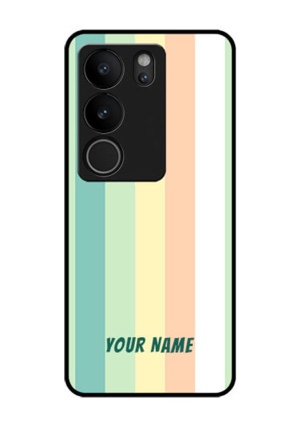 Vivo V29 Pro 5G Custom Glass Phone Case - Multi - Colour Stripes Design