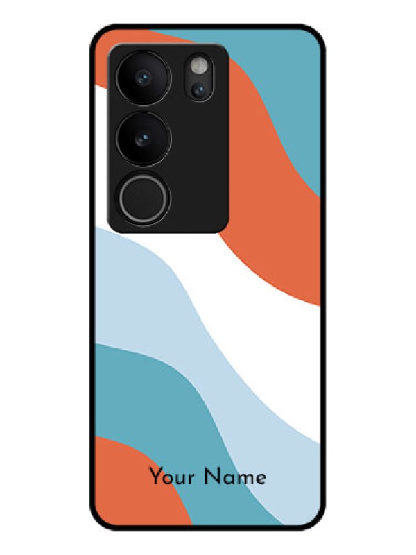 Custom Vivo V29 Pro 5G Custom Glass Phone Case - Coloured Waves Design