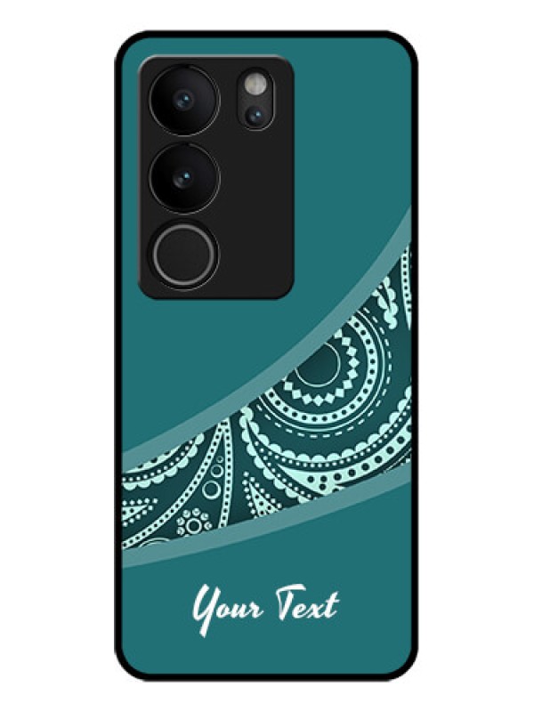 Custom Vivo V29 Pro 5G Custom Glass Phone Case - Semi Visible Floral Design