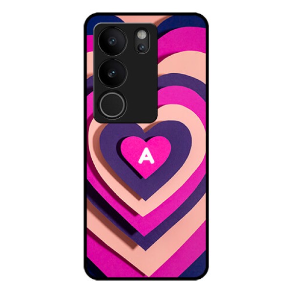 Vivo V29 Pro 5G Custom Glass Phone Case - Cute Heart Pattern Design