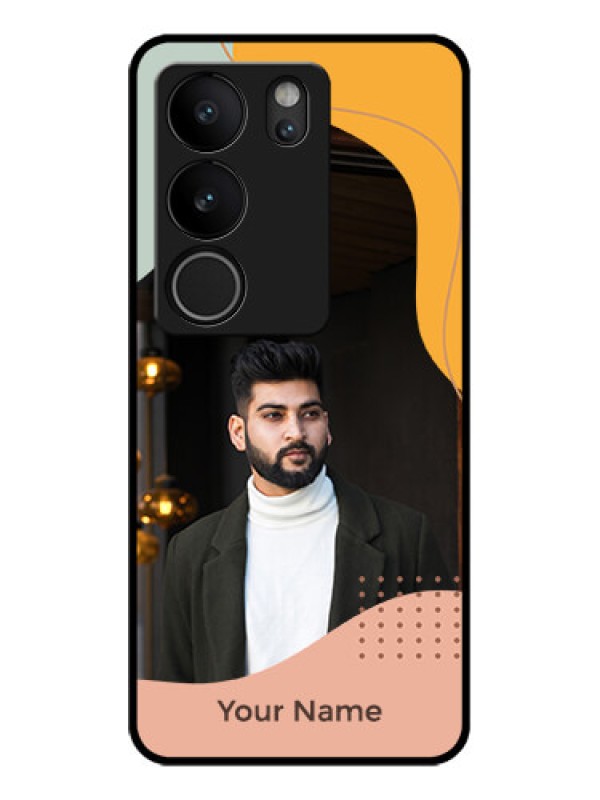 Custom Vivo V29 Pro 5G Custom Glass Phone Case - Tri - Coloured Overlay Design