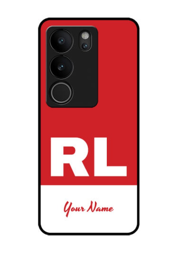 Vivo V29 Pro 5G Custom Glass Phone Case - Dual Tone Custom Text Design