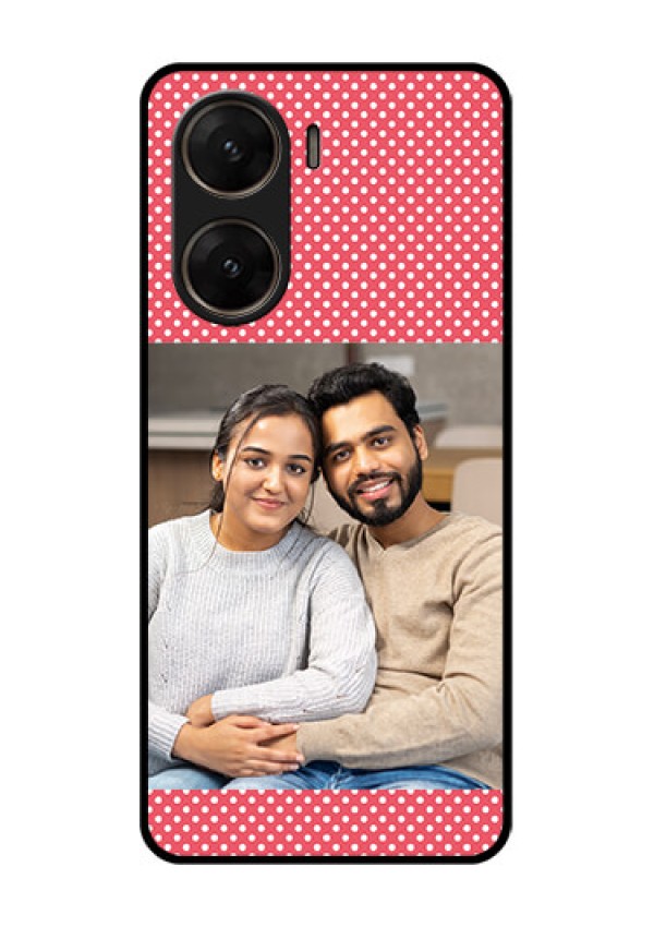 Vivo V29E 5G Custom Glass Phone Case - White Dotted Design