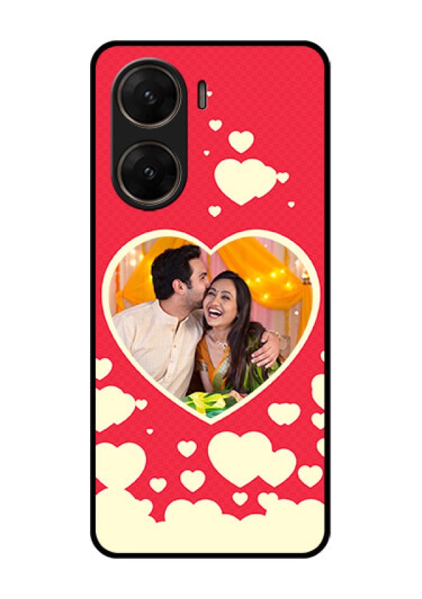 Vivo V29E 5G Custom Glass Phone Case - Love Symbols Phone Cover Design