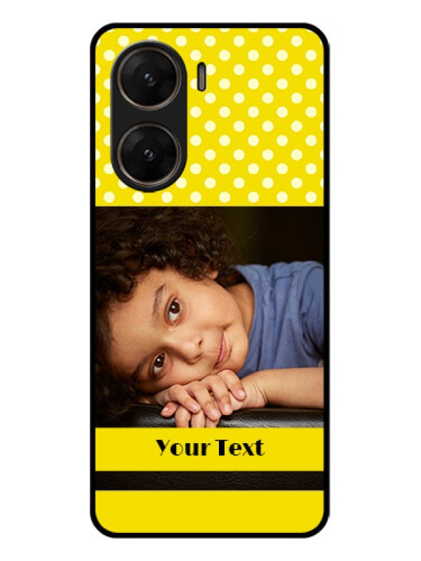 Custom Vivo V29E 5G Custom Glass Phone Case - Bright Yellow Case Design