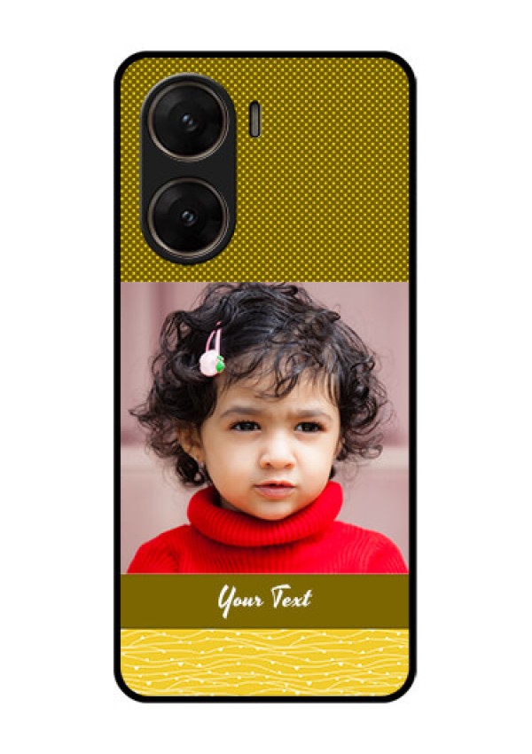 Vivo V29E 5G Custom Glass Phone Case - Simple Green Color Design